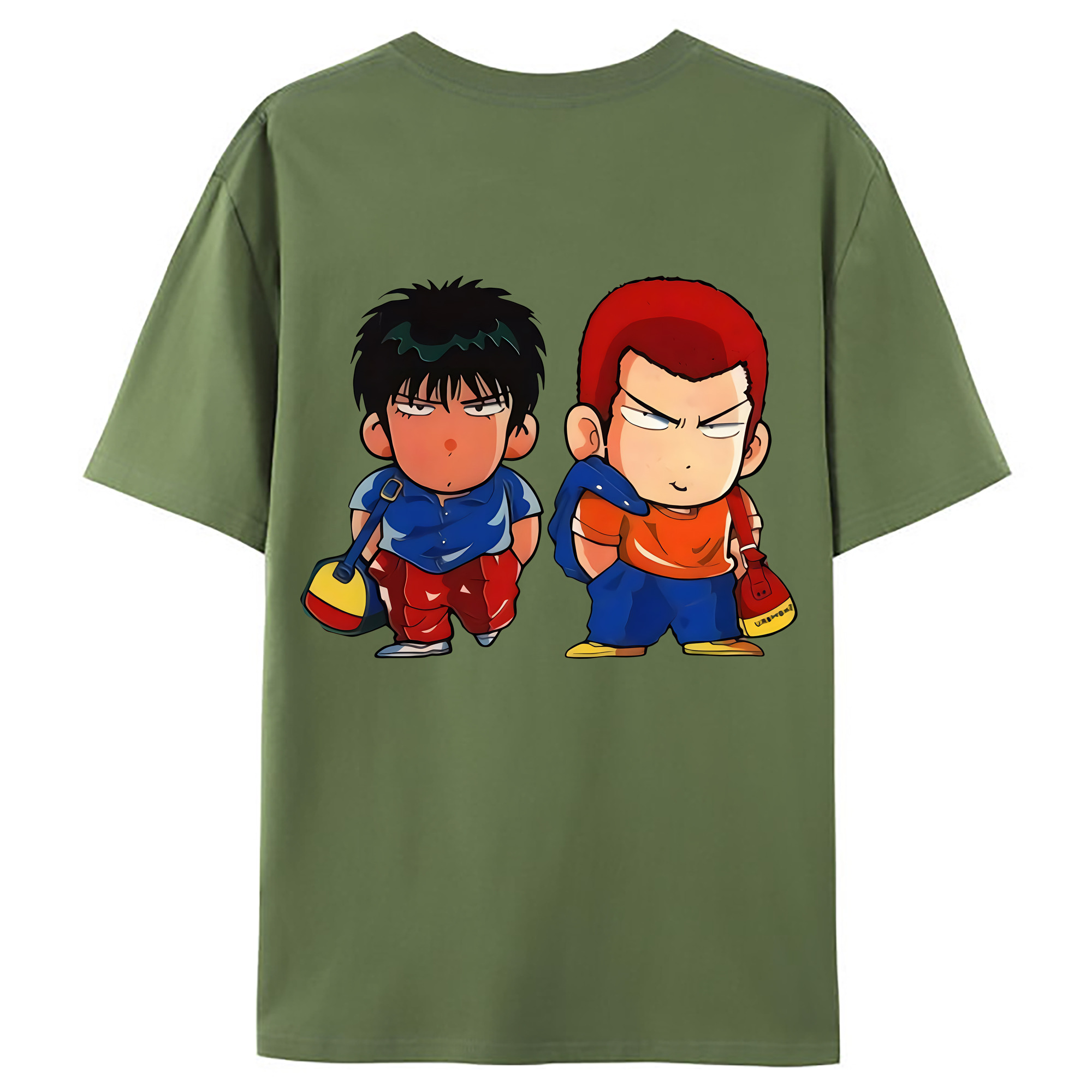 （画像用） SLAM DUNK／スラムダンク 綿100％ メンズ半袖Tシャツ（バックプリント） 通気性